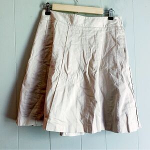 White House Black Market Khaki Pleated Tennis Skirt 8